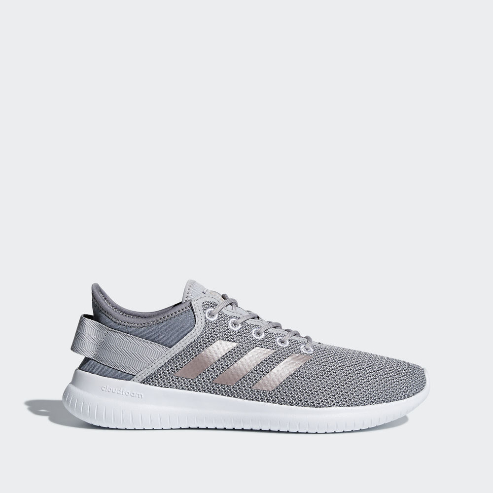 Adidas Cloudfoam Qt Flex - αθλητικα παπουτσια γυναικεια - Γκρι/Γκρι Μεταλλικός/Γκρι,Μέγεθος: EU 36 –